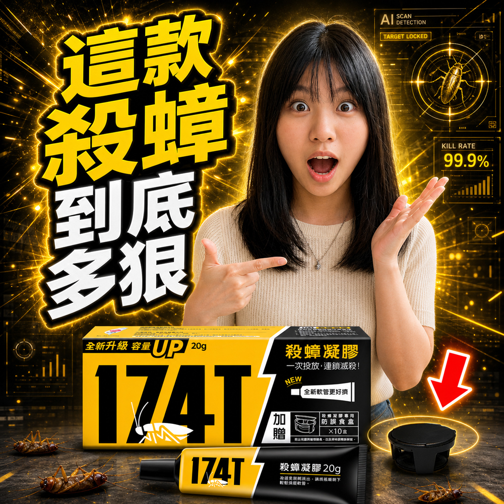 174T蟑螂藥使用情境-這款殺蟑到底有多牛